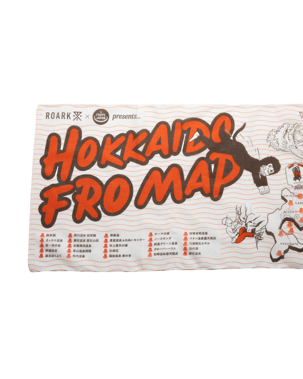 Roark × Frops Japan - Hokkaido Fro Map Tenugui