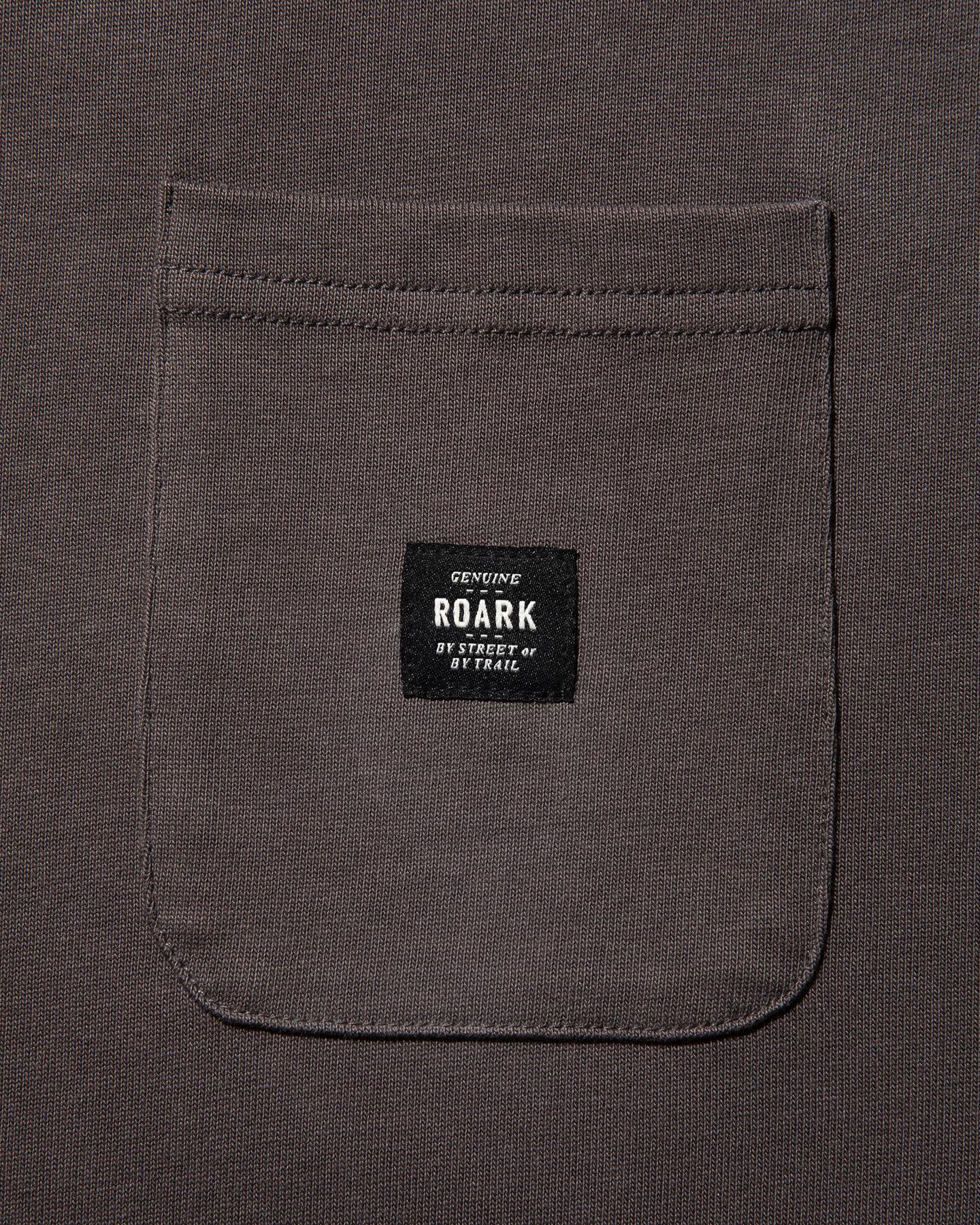 Label 9.3oz H/W Mock Neck L/S Pocket Tee