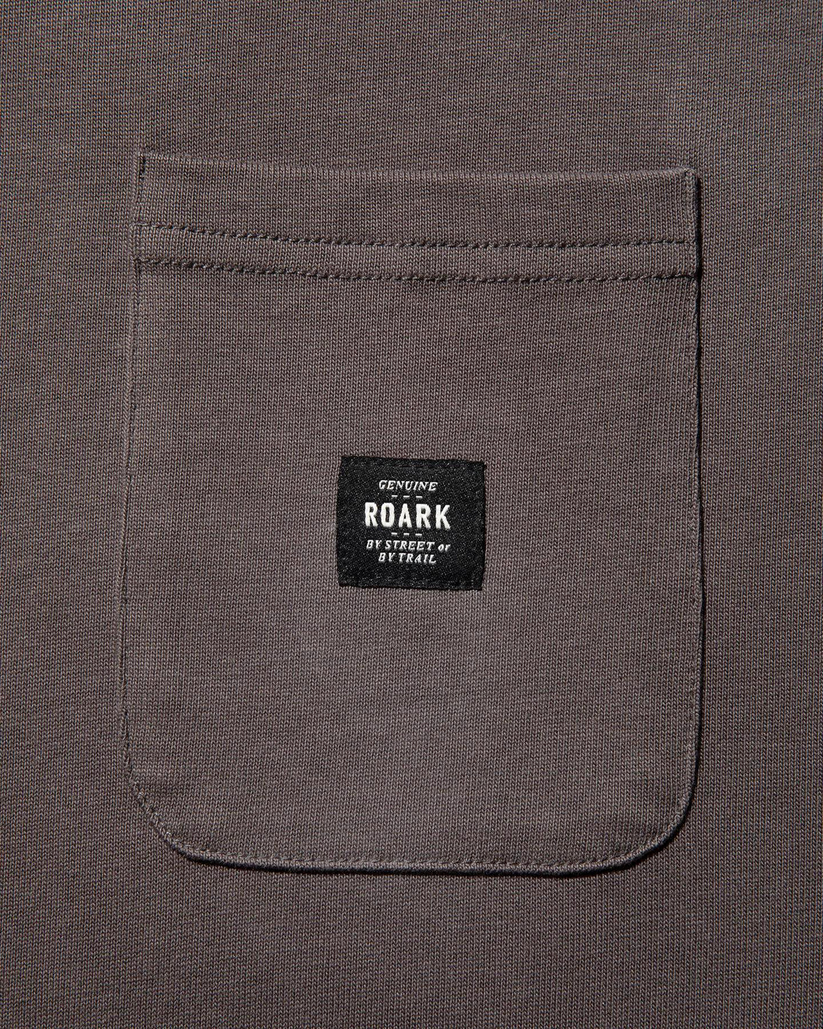 Label 9.3oz H/W Mock Neck L/S Pocket Tee