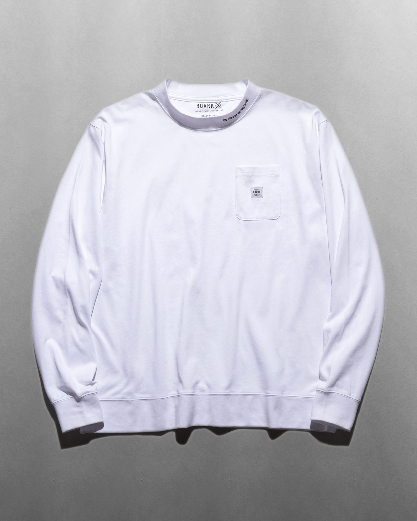 Label 9.3oz H/W Mock Neck L/S Pocket Tee