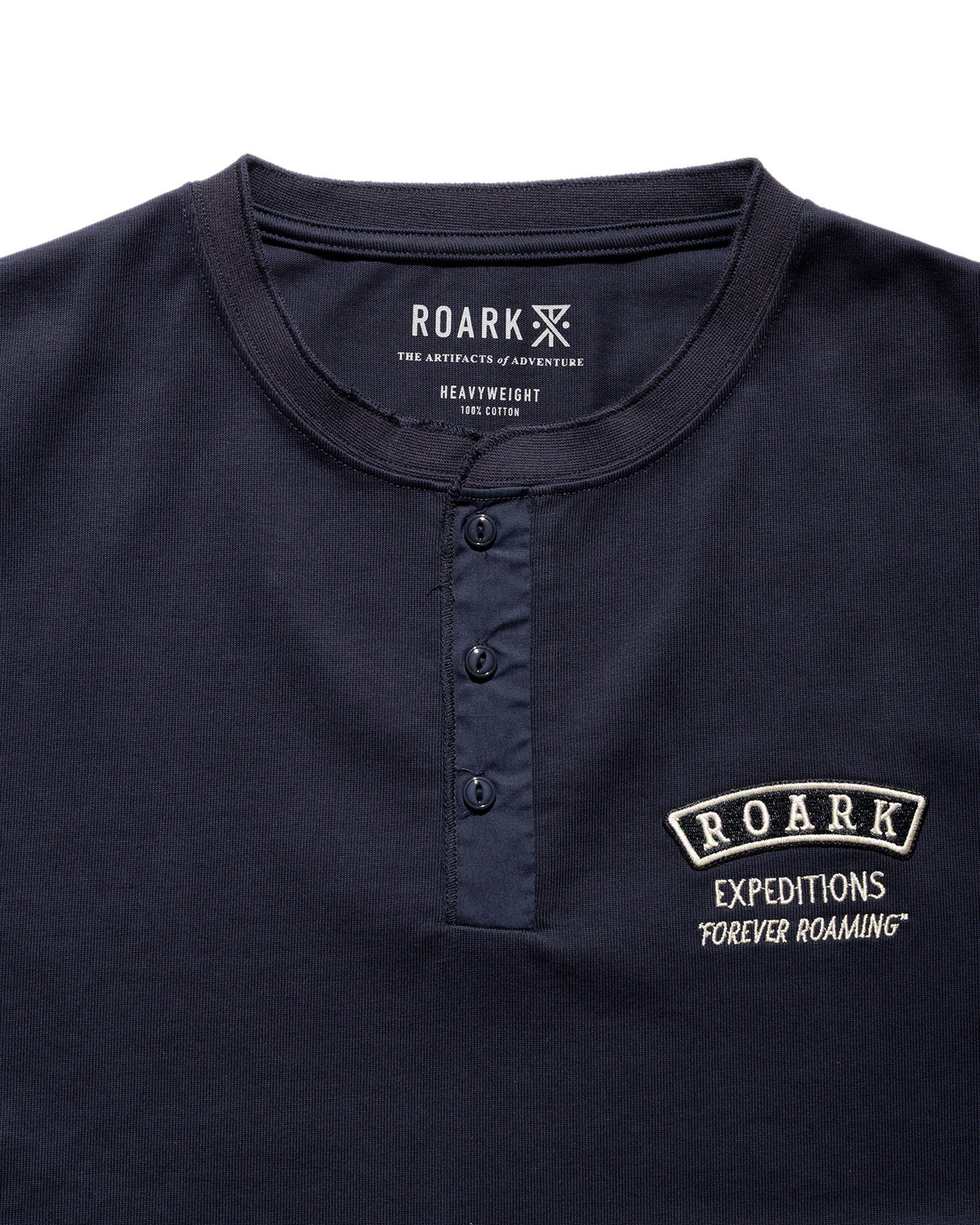 "Roamiing" 14oz H/W Henly Neck L/S Tee