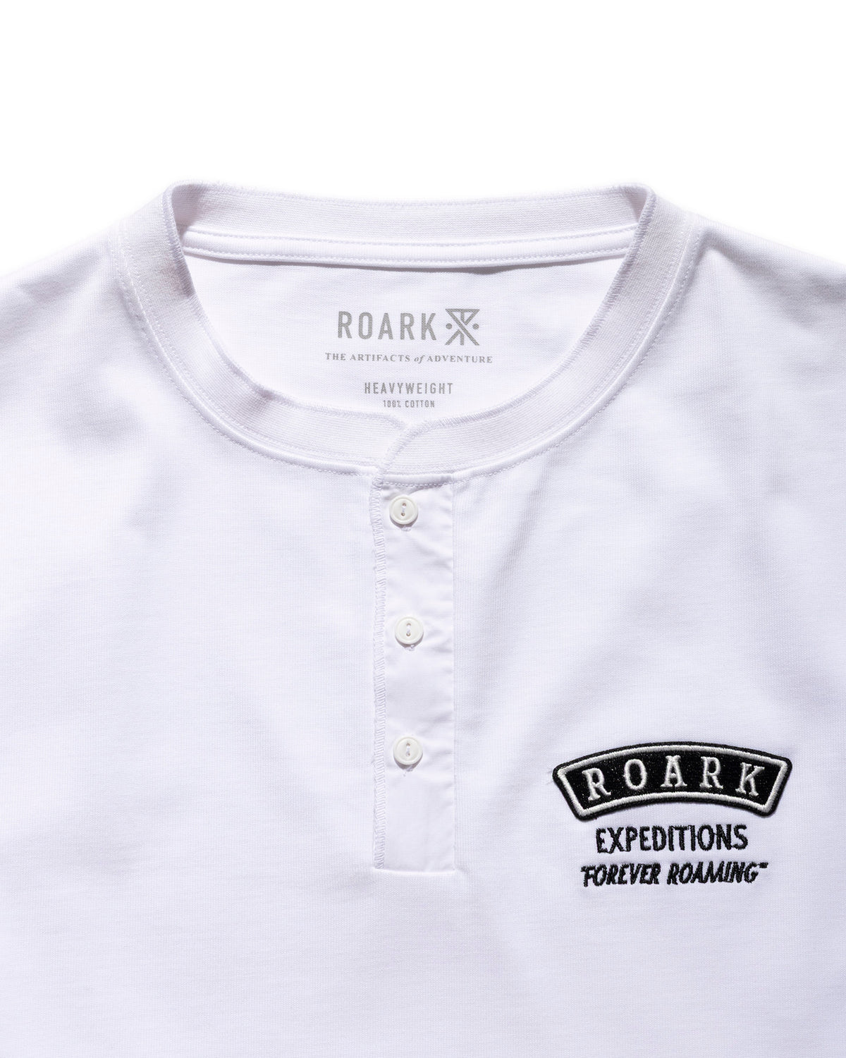 "Roamiing" 14oz H/W Henly Neck L/S Tee