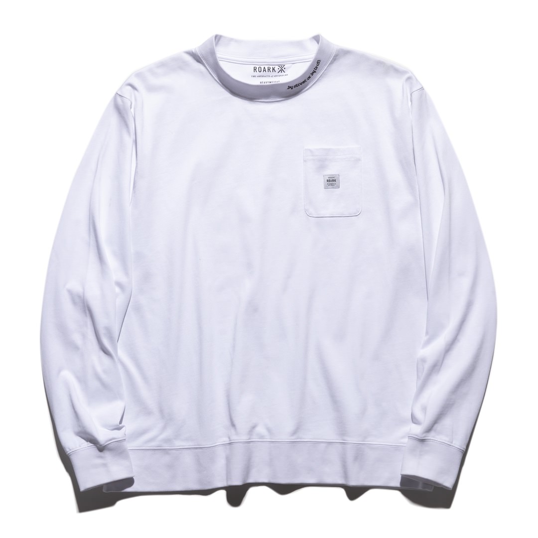 "LABEL" 9.3oz H/W MOCK NECK L/S POCKET TEE